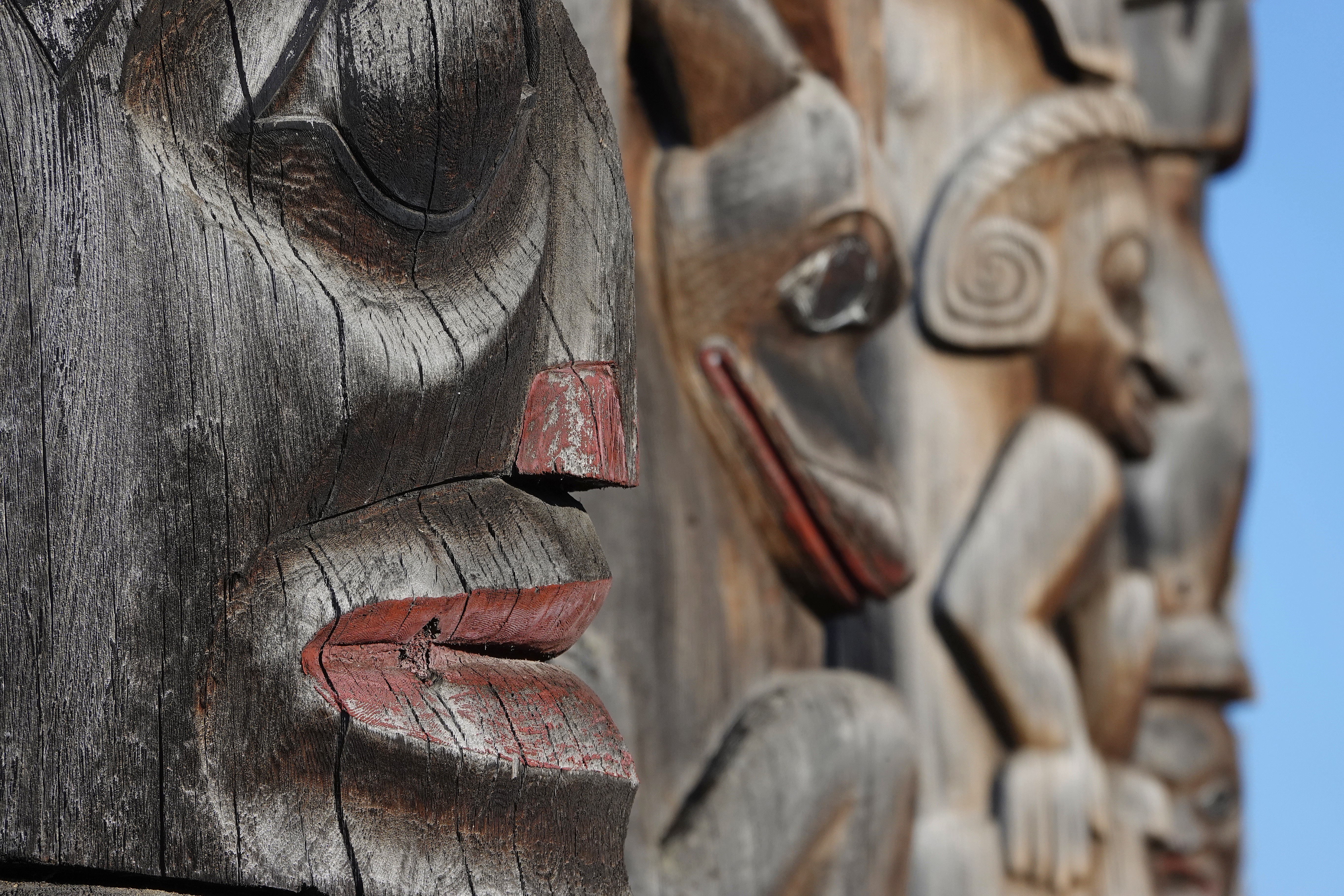 Totems autochtones en Colombie-Britannique